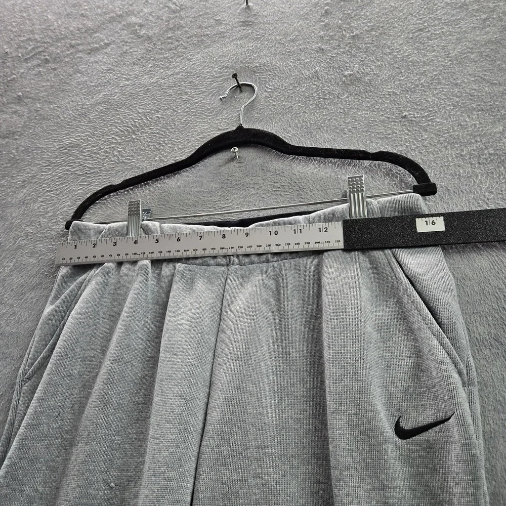 Nike Women Activewear Pants M Gray Embroidered Jogger Ankle Zip Logo‎ 29